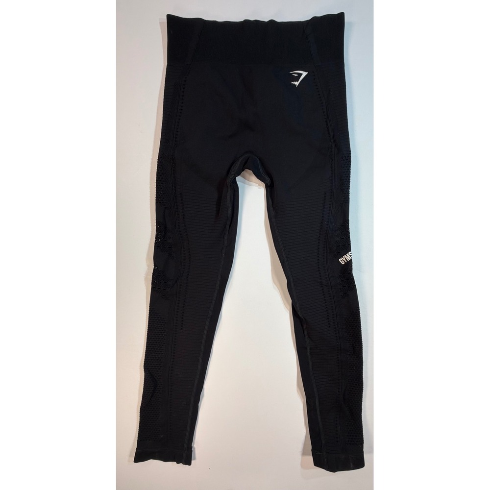 Gymshark Energy+ Seamless Leggings Black High Waisted Activewear Women Small